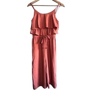 hem & thread Small Peach Ruffle Romper